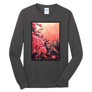 Cherry Blossom Painting Tall Long Sleeve T-Shirt