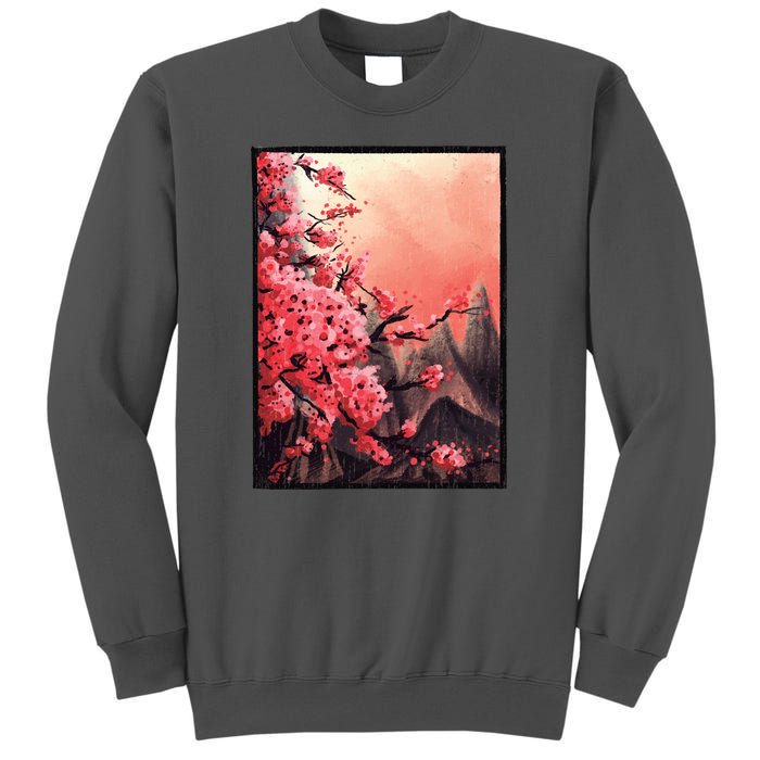 Cherry Blossom Painting Tall Sweatshirt