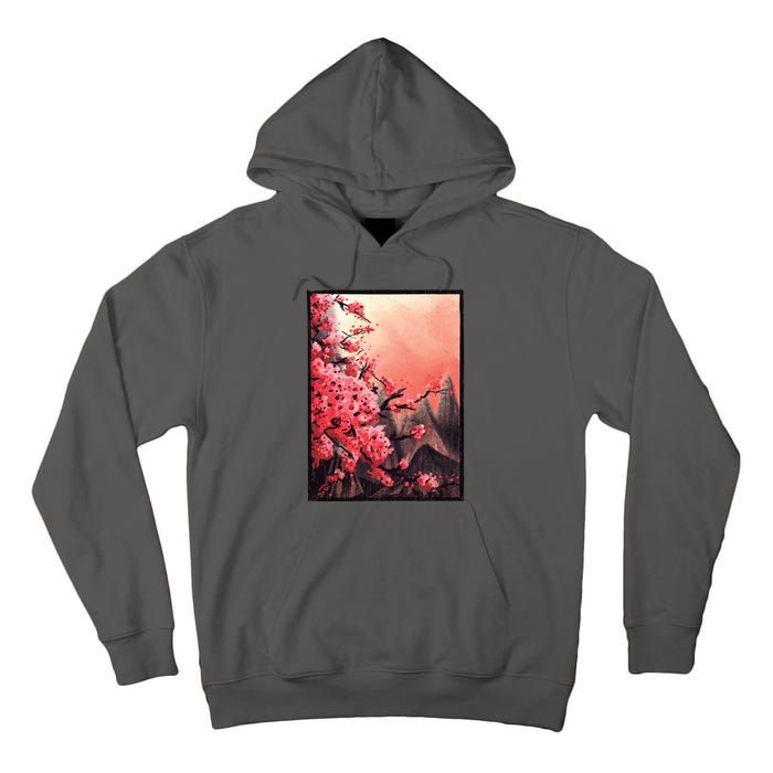 Cherry Blossom Painting Tall Hoodie