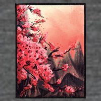 Cherry Blossom Painting Zip Tote Bag