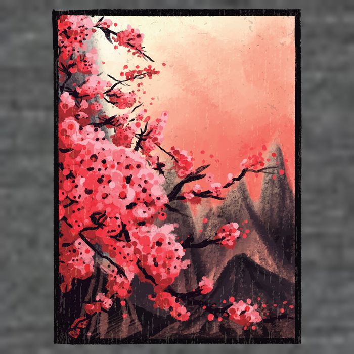 Cherry Blossom Painting Zip Tote Bag
