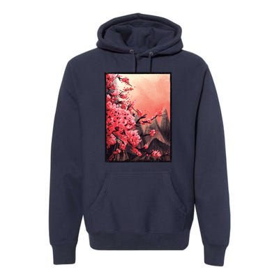 Cherry Blossom Painting Premium Hoodie