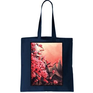 Cherry Blossom Painting Tote Bag