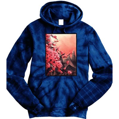 Cherry Blossom Painting Tie Dye Hoodie