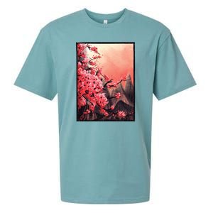 Cherry Blossom Painting Sueded Cloud Jersey T-Shirt