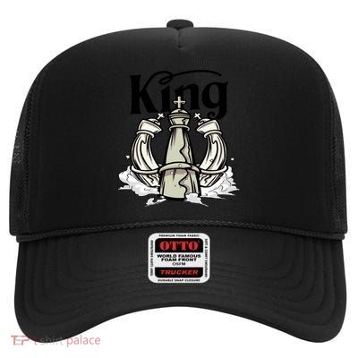Chess King High Crown Mesh Back Trucker Hat