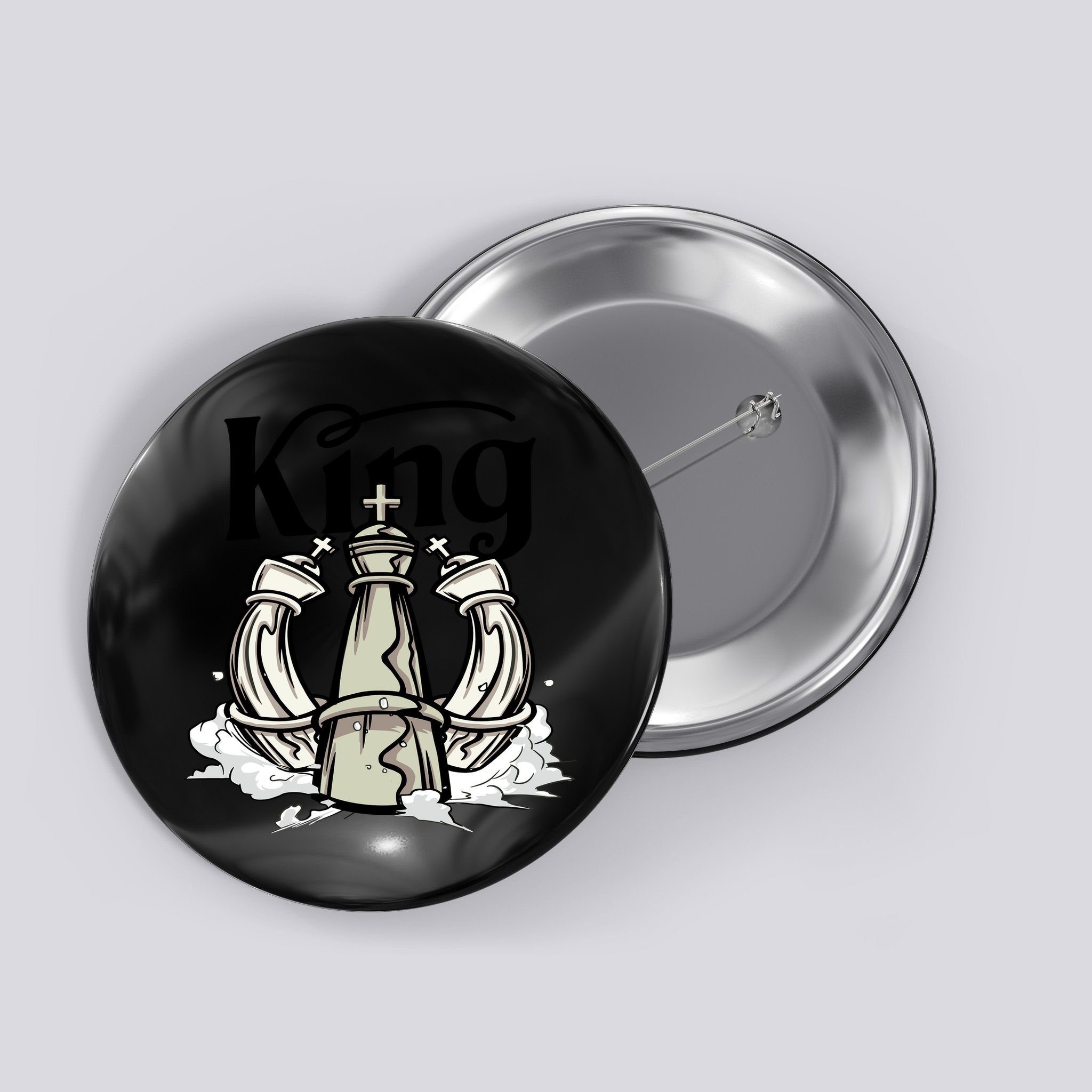 Chess King Button