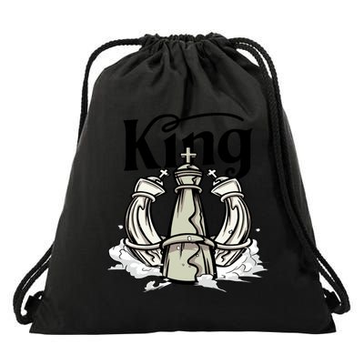 Chess King Drawstring Bag