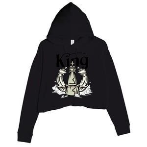 Chess King Crop Fleece Hoodie