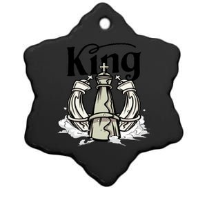 Chess King Ceramic Star Ornament