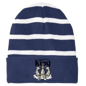 Chess King Striped Beanie with Solid Band