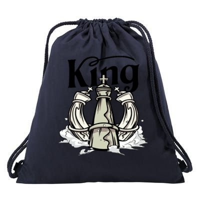 Chess King Drawstring Bag