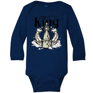 Chess King Baby Long Sleeve Bodysuit