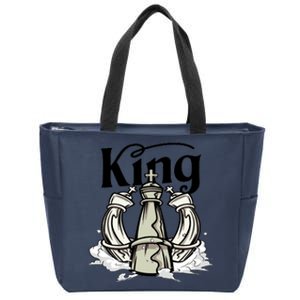 Chess King Zip Tote Bag