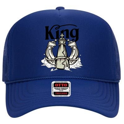 Chess King High Crown Mesh Back Trucker Hat