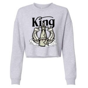 Chess King Cropped Pullover Crew