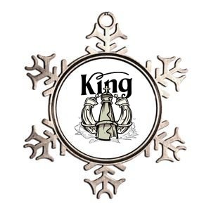 Chess King Metallic Star Ornament