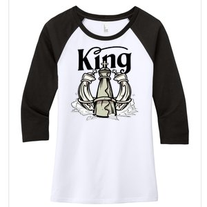 Chess King Women's Tri-Blend 3/4-Sleeve Raglan Shirt