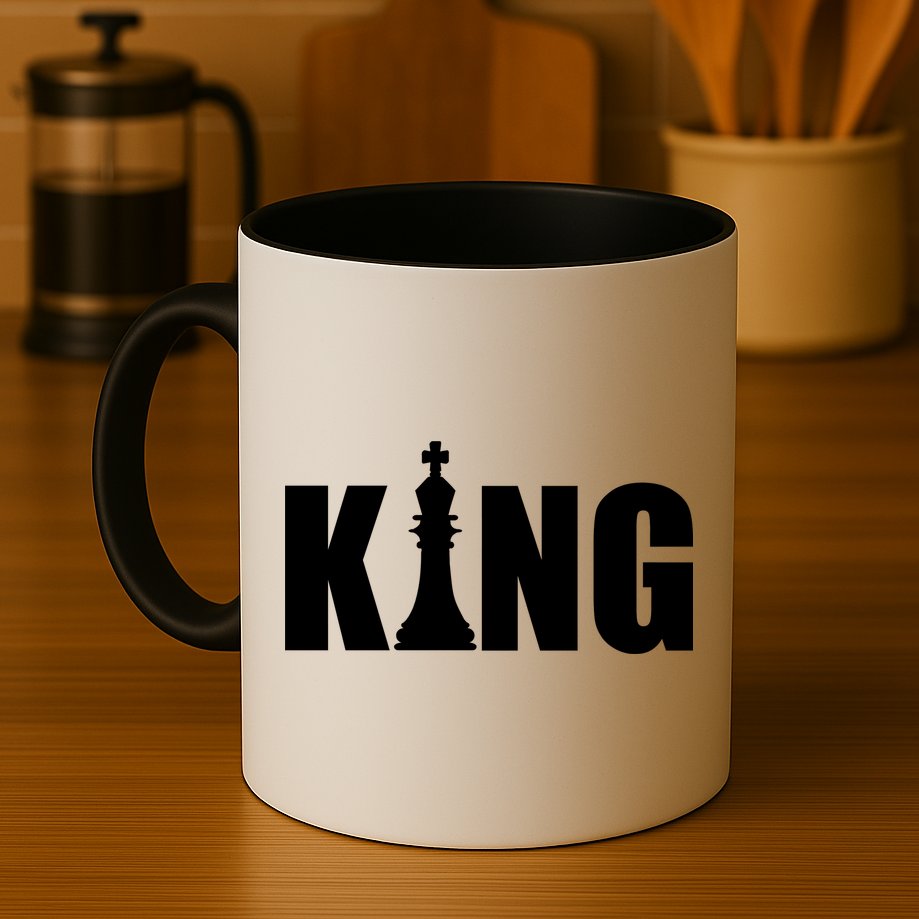 Chess King of the Game Logo Mug
