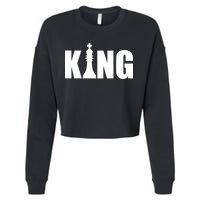 Chess King of the Game Logo Cropped Pullover Crew