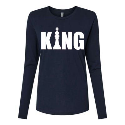 Chess King of the Game Logo Womens Cotton Relaxed Long Sleeve T-Shirt