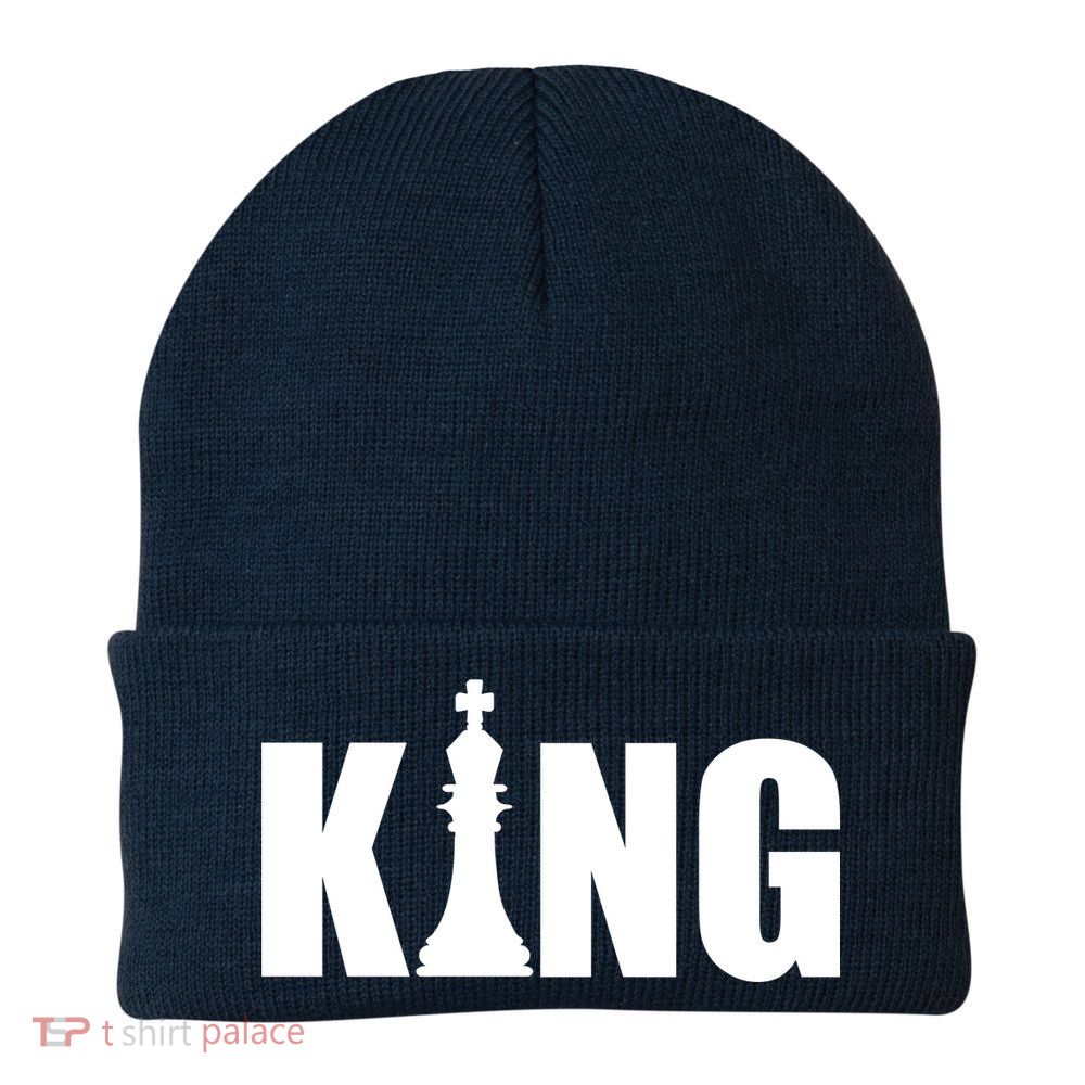 Chess King of the Game Logo Knit Cap Winter Beanie