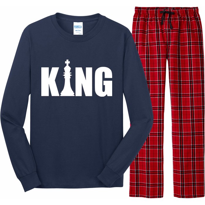 Chess King of the Game Logo Long Sleeve Pajama Set