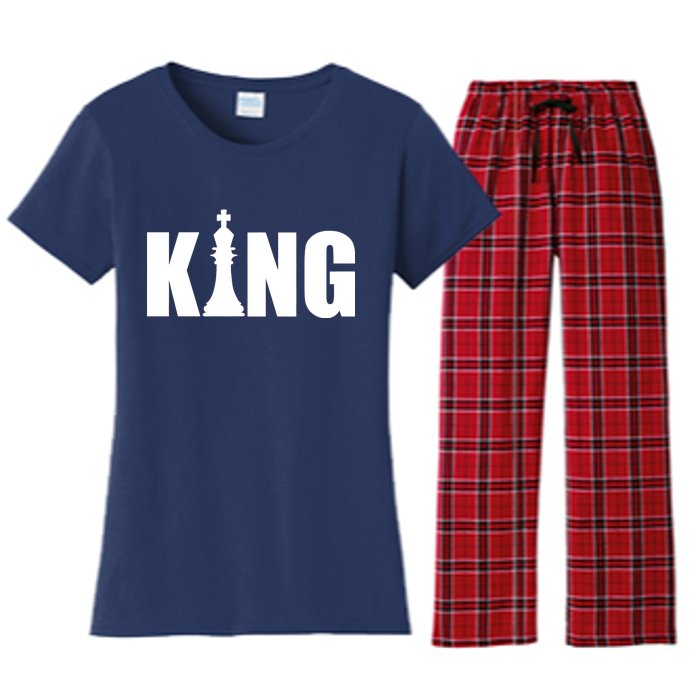 Chess King of the Game Logo Women's Flannel Pajama Set