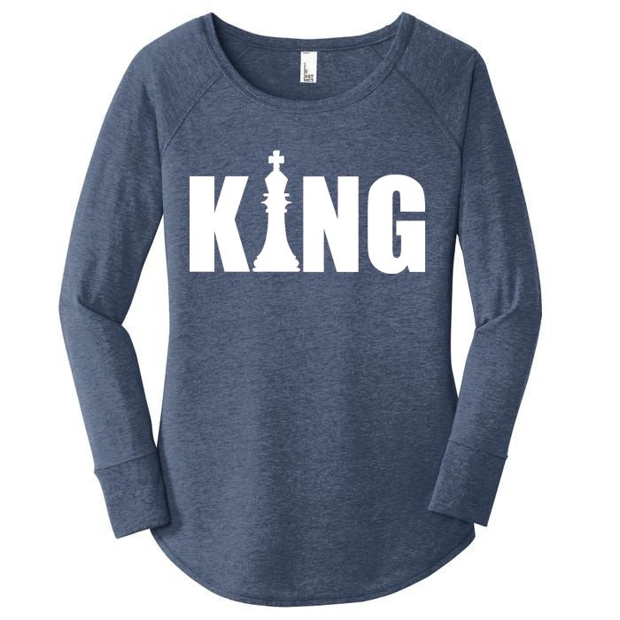 Chess King of the Game Logo Women's Perfect Tri Tunic Long Sleeve Shirt