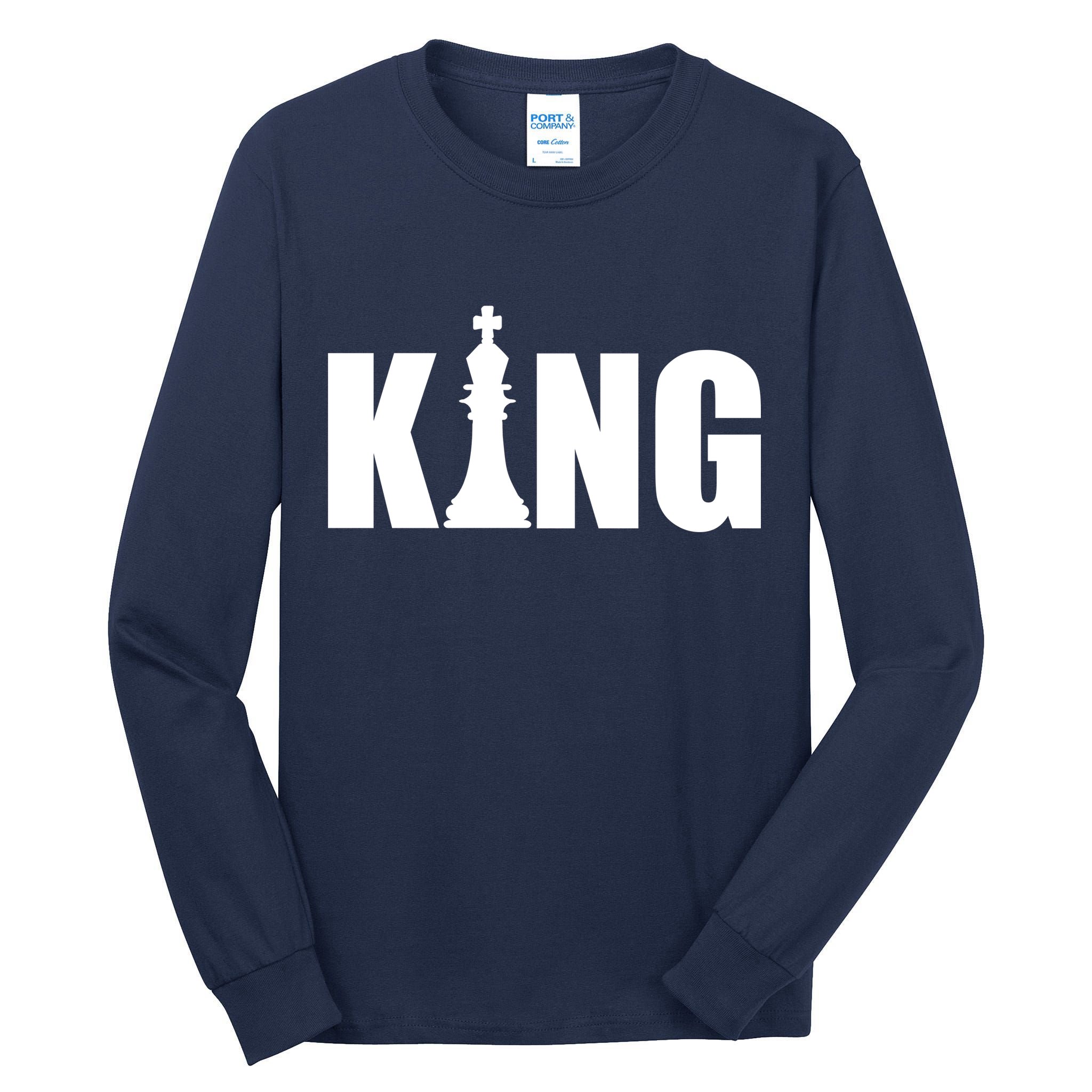 Chess King of the Game Logo Tall Long Sleeve T-Shirt