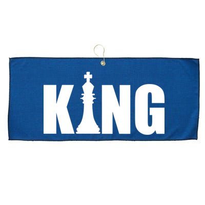 Chess King of the Game Logo Large Microfiber Waffle Golf Towel