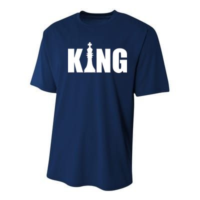 Chess King of the Game Logo Youth Performance Sprint T-Shirt