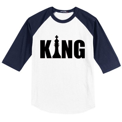 Chess King of the Game Logo Baseball Sleeve Shirt