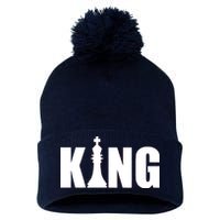 Chess King of the Game Logo Pom Pom 12in Knit Beanie