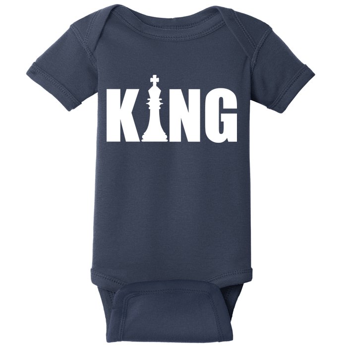 Chess King of the Game Logo Baby Bodysuit