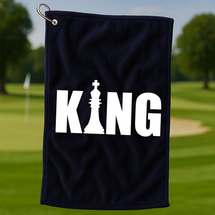 Chess King of the Game Logo Golf Towel