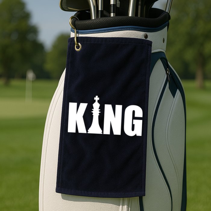 Chess King of the Game Logo Golf Towel