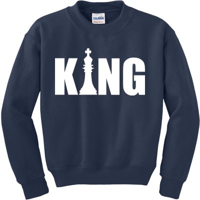 Chess King of the Game Logo Kids Sweatshirt