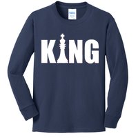 Chess King of the Game Logo Kids Long Sleeve Shirt