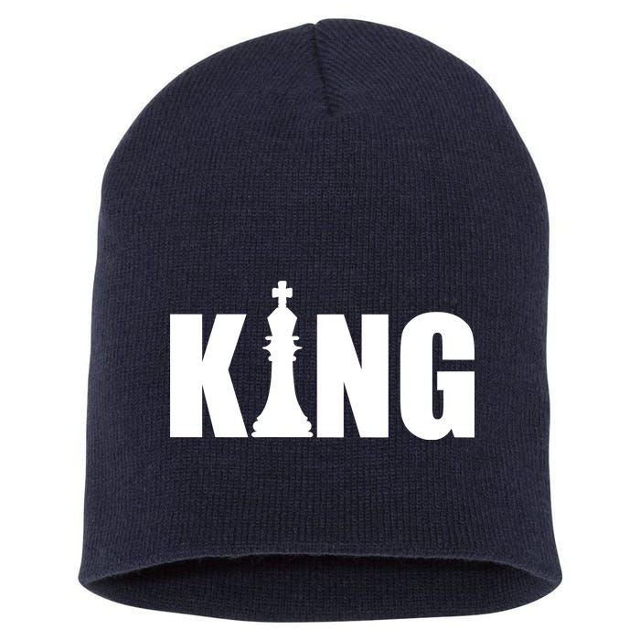 Chess King of the Game Logo Short Acrylic Beanie