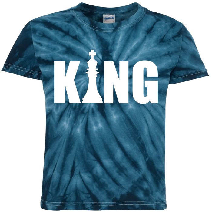 Chess King of the Game Logo Kids Tie-Dye T-Shirt