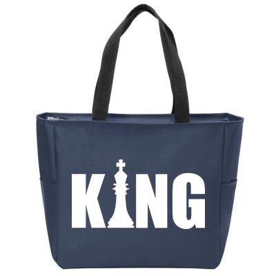 Chess King of the Game Logo Zip Tote Bag
