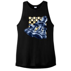 Chess Pieces Ladies PosiCharge Tri-Blend Wicking Tank