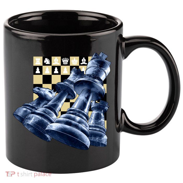 Chess Pieces 11oz C Handle Ceramic Mug