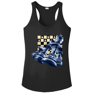 Chess Pieces Ladies PosiCharge Competitor Racerback Tank
