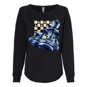 Chess Pieces Womens California Wash Sweatshirt