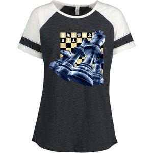 Chess Pieces Enza Ladies Jersey Colorblock Tee