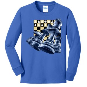 Chess Pieces Kids Long Sleeve Shirt