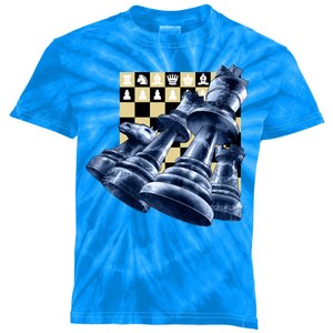 Chess Pieces Kids Tie-Dye T-Shirt