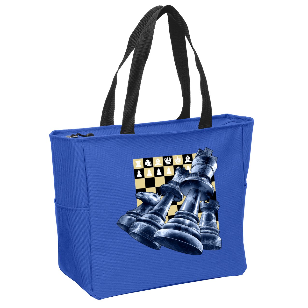Chess Pieces Zip Tote Bag